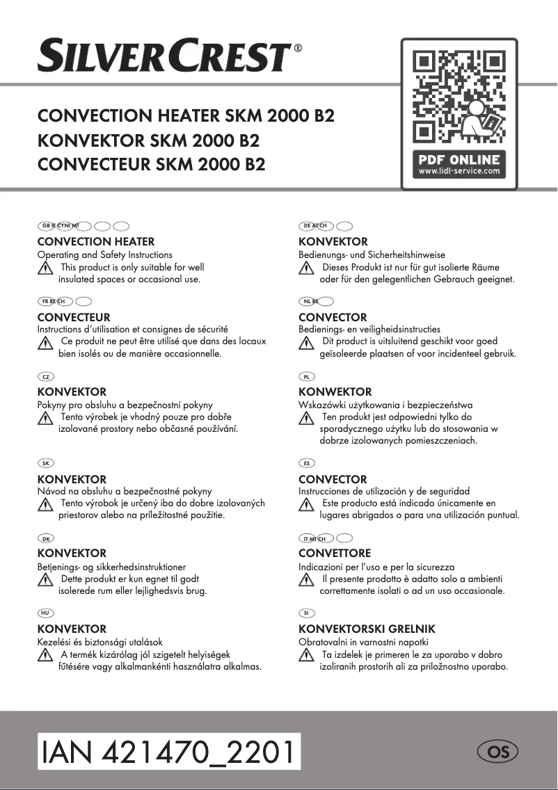 Page 1 de la notice Manuel utilisateur SilverCrest SKT 2300 A1