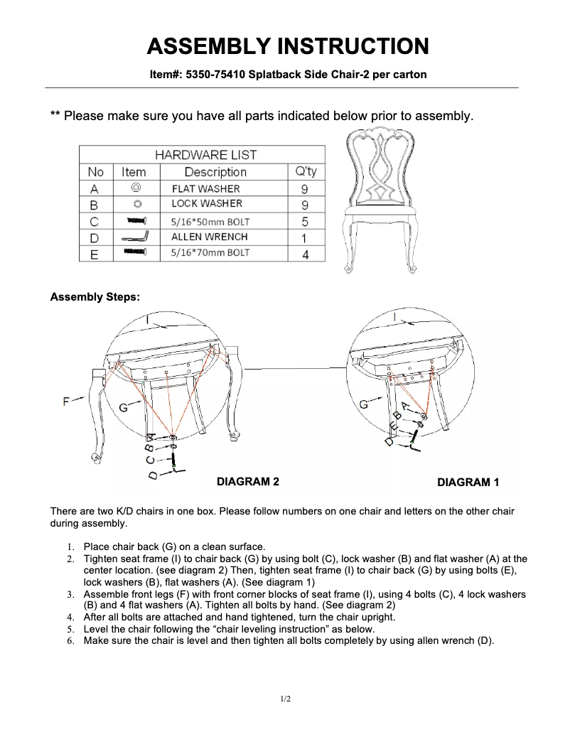 Page 1 de la notice Manuel utilisateur Hooker 5350-75410