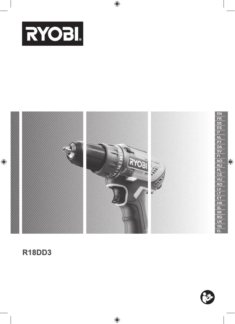 Page 1 de la notice Manuel utilisateur RYOBI One+ R18DD3