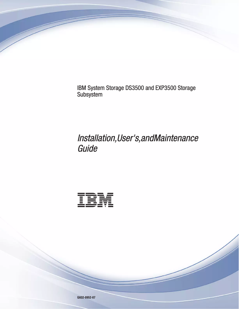 Page 1 de la notice Manuel utilisateur IBM System Storage DS3524