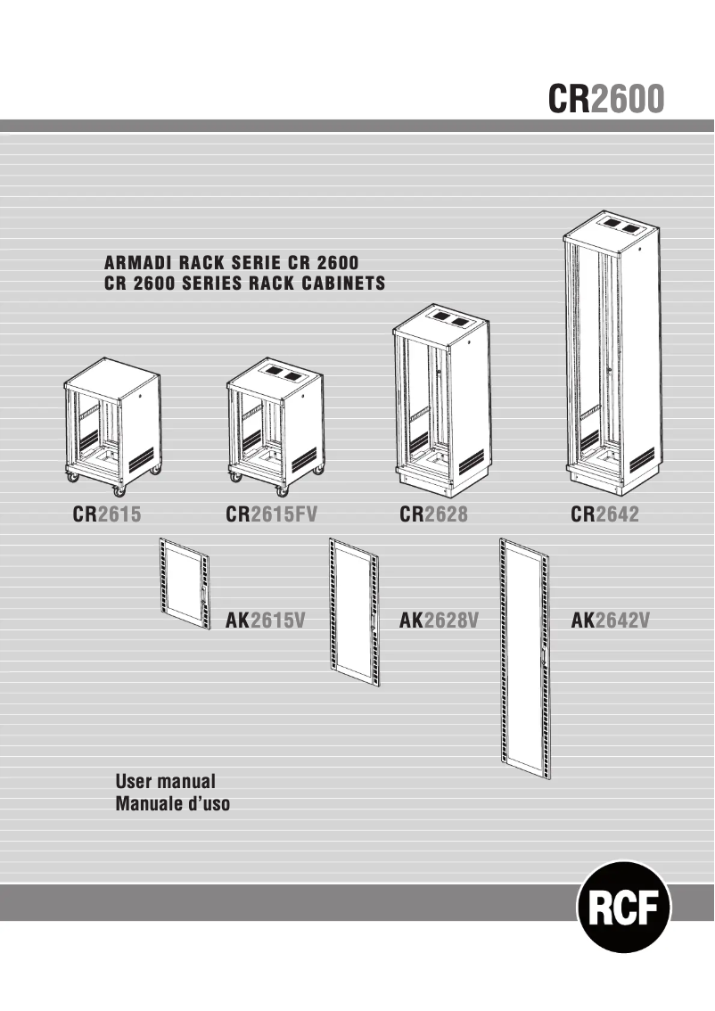 Page 1 de la notice Manuel utilisateur RCF AK 2628