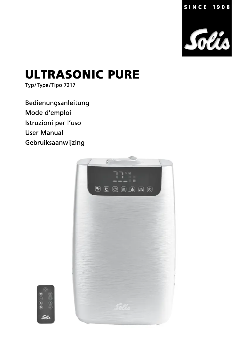 Page n°1 - Manuel utilisateur Solis Ultrasonic Pure 7217