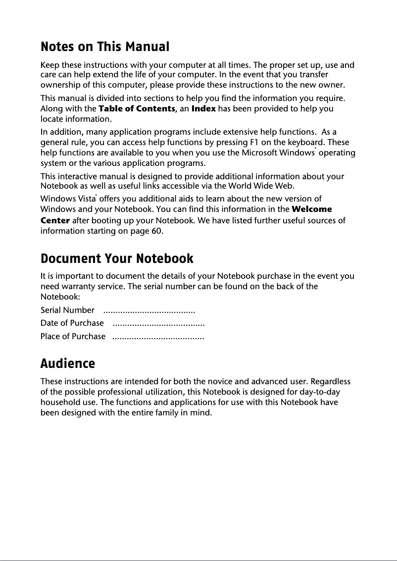 Page 1 de la notice Manuel utilisateur Medion AKOYA S5610 (MD 96729)