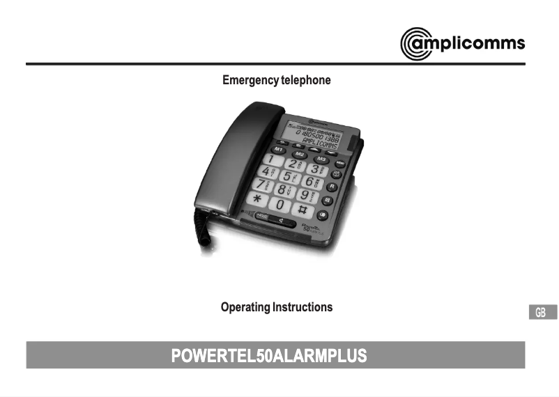 Página 1 del manual Manual de usuario Amplicom PowerTel 50 alarm plus