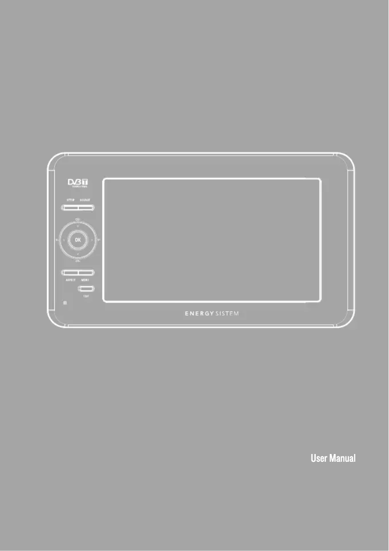 Page 1 de la notice Manuel utilisateur Energy Sistem Energy TV1070