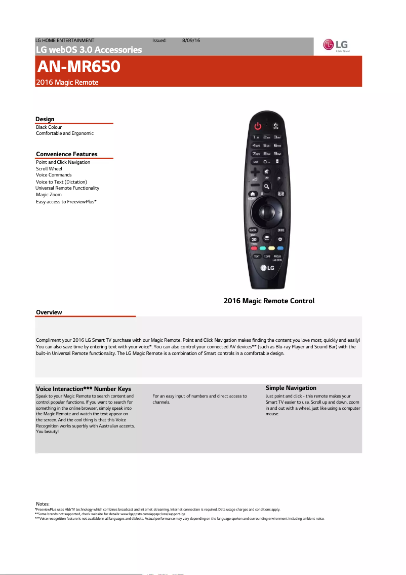 Image de la première page du manuel de l'appareil AN-MR650