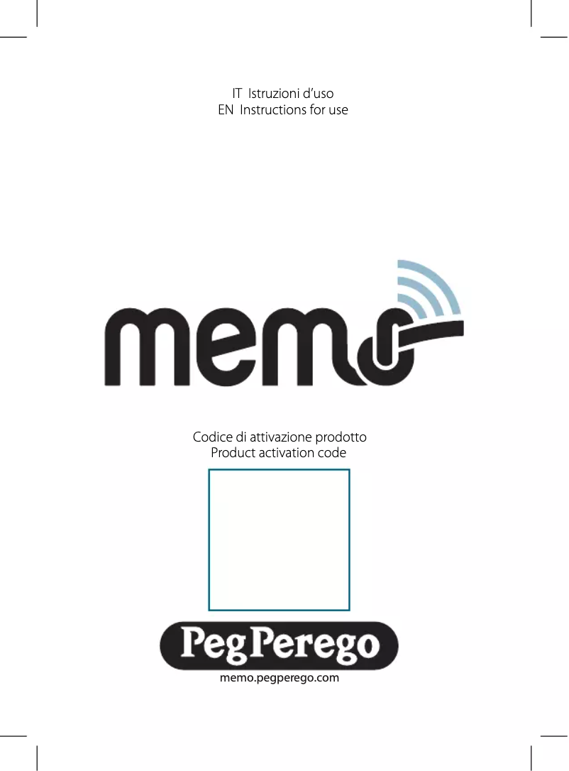 Page 1 de la notice Manuel utilisateur Peg Perego Memo Pad