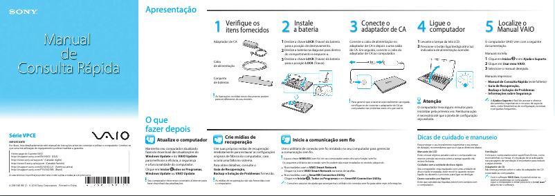Page 1 de la notice Manuel utilisateur Sony Vaio VPCEA35