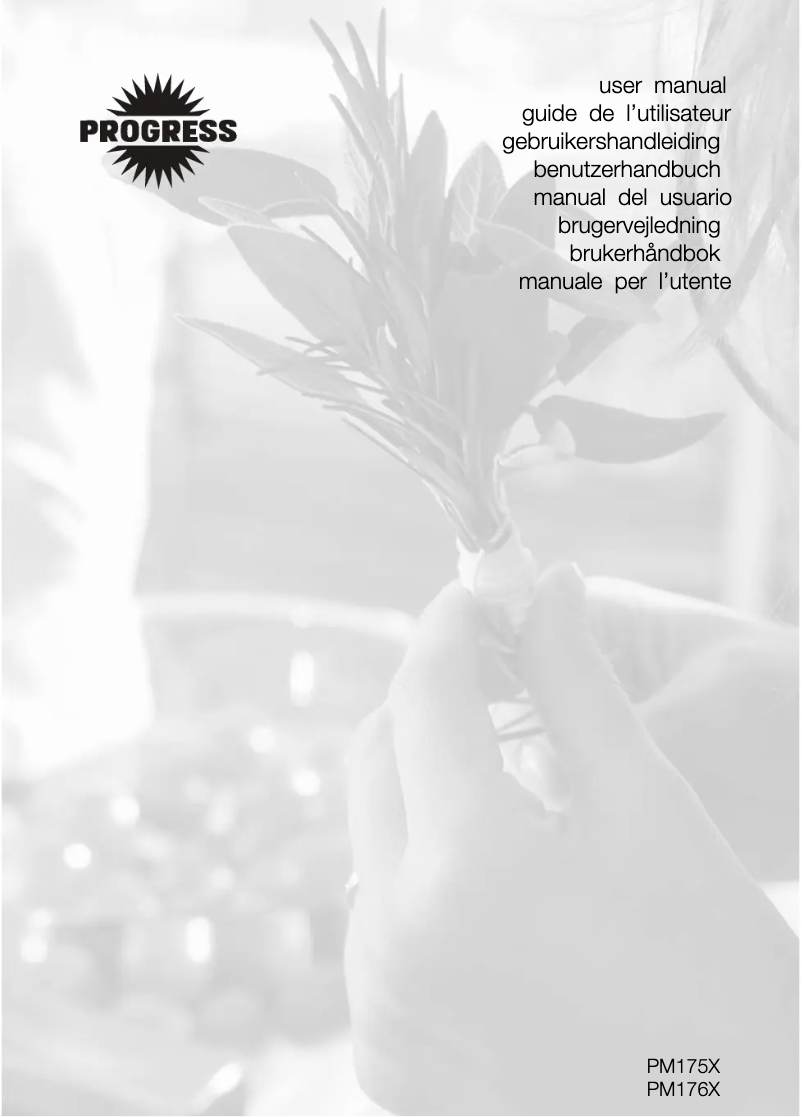 Page n°1 - Manuel utilisateur Progress PM176X
