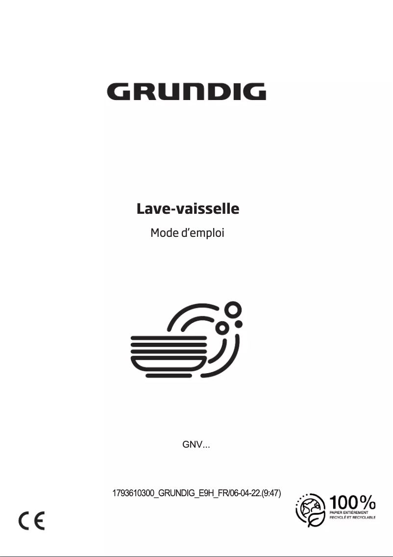 Page n°1 - Manuel utilisateur Grundig GNVP4611C