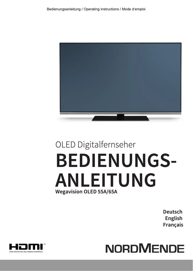 Page n°1 - Manuel utilisateur Nordmende Wegavision OLED65A
