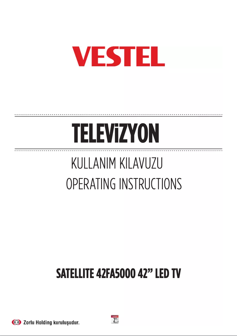 Page 1 de la notice Manuel utilisateur Vestel 42FA5000