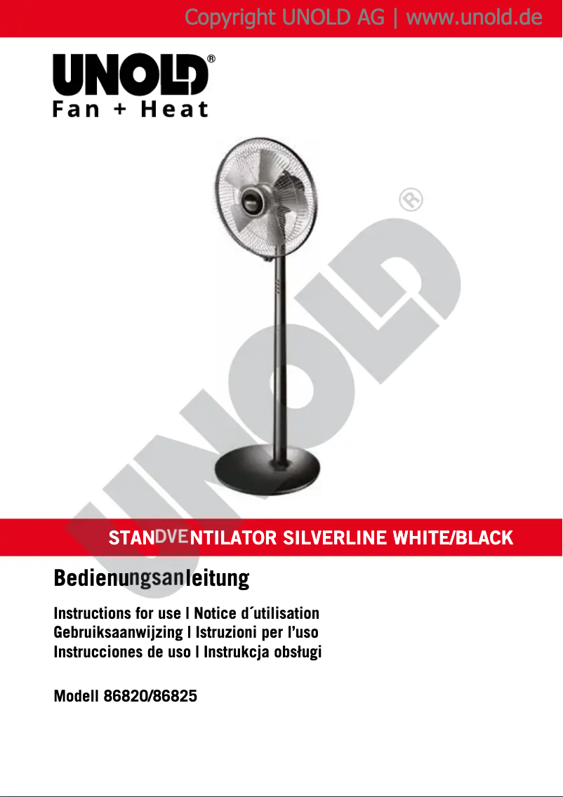 Page n°1 - Manuel utilisateur Unold Silverline 86825
