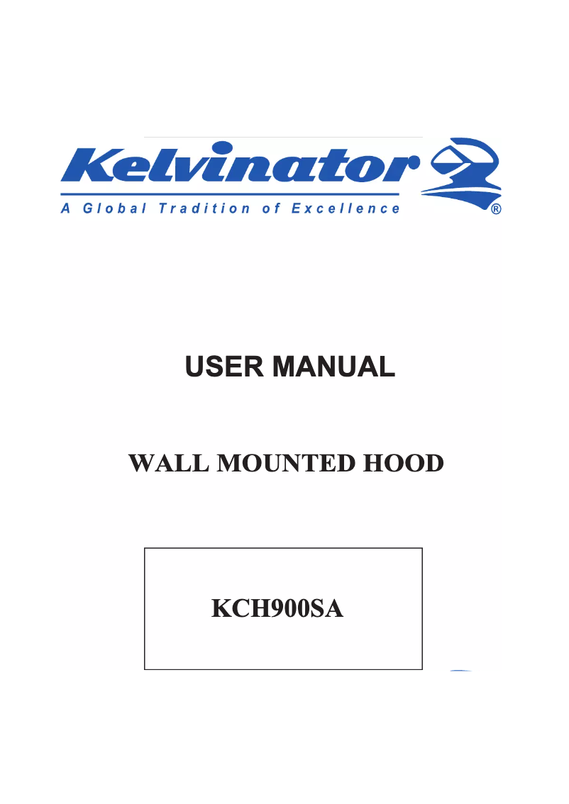 Page n°1 - Manuel utilisateur Kelvinator KCH900BA