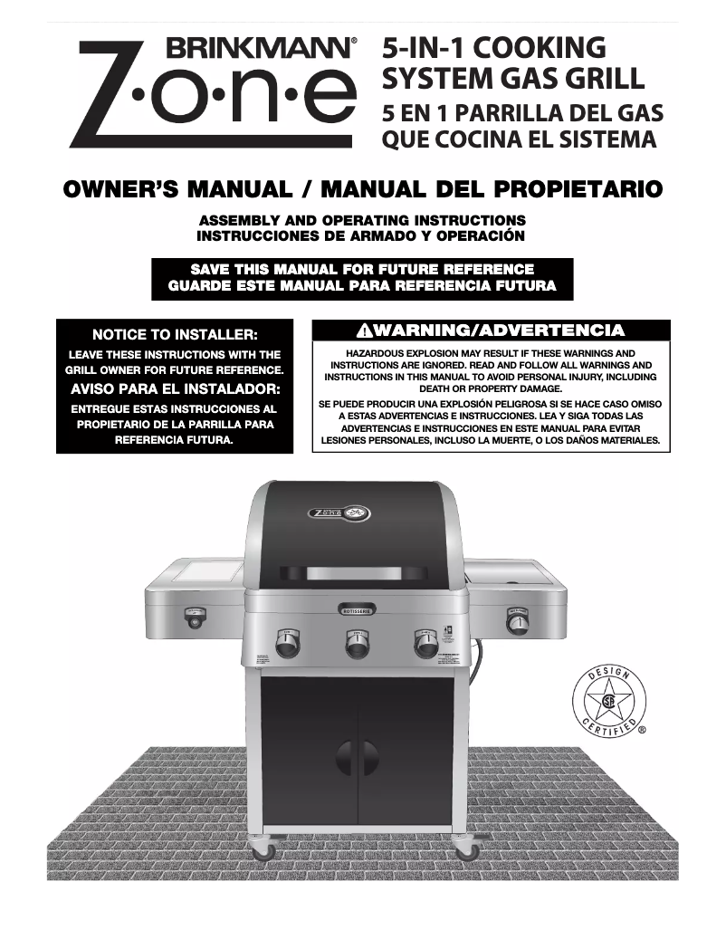 Page n°1 - Instructions / montage Brinkmann 810-2390-SB