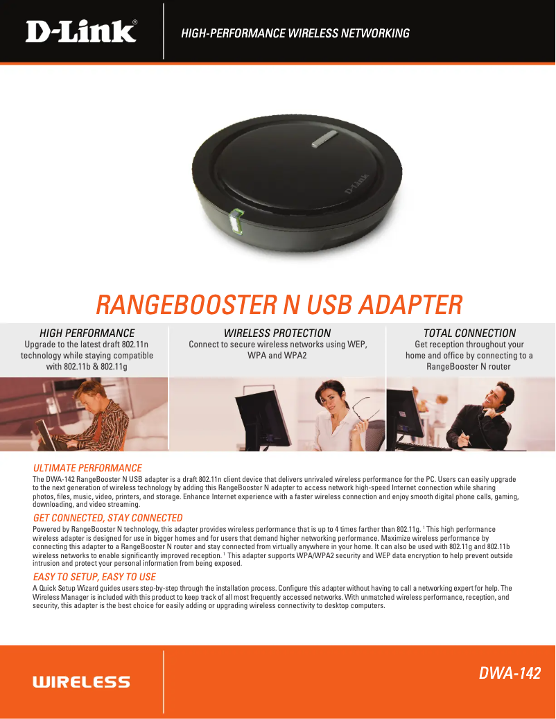Page n°1 - Fiche technique D-Link DWA-142