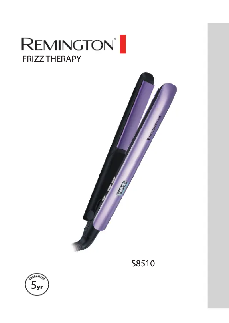 Page 1 de la notice Manuel utilisateur Remington S8510 Frizz Therapy