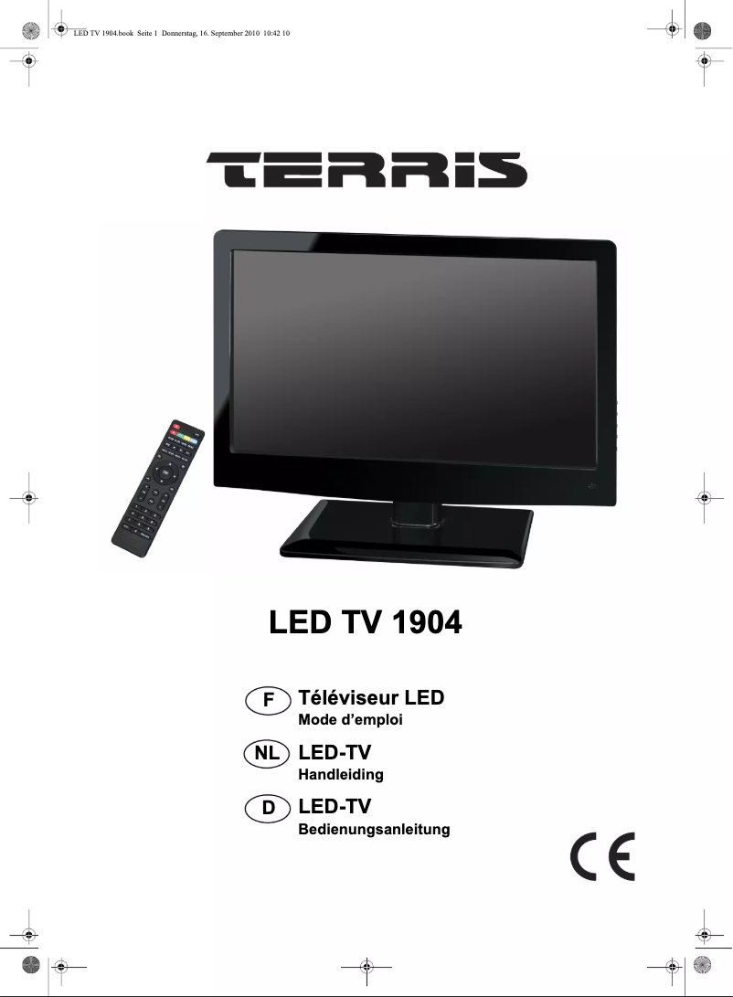 Page 1 de la notice Manuel utilisateur Terris LED TV 1904