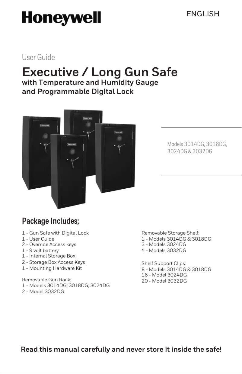 Page 1 de la notice Manuel utilisateur Honeywell 3018DG