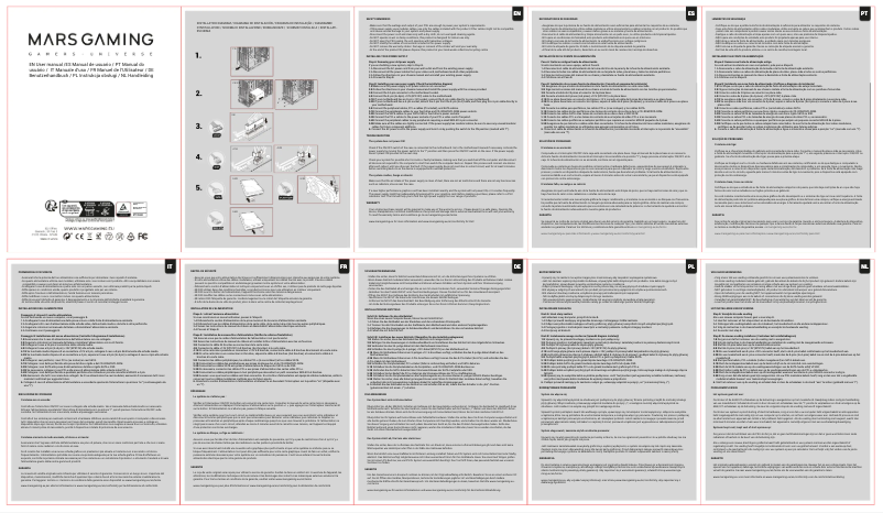 Page 1 de la notice Manuel utilisateur Mars Gaming MPB750M