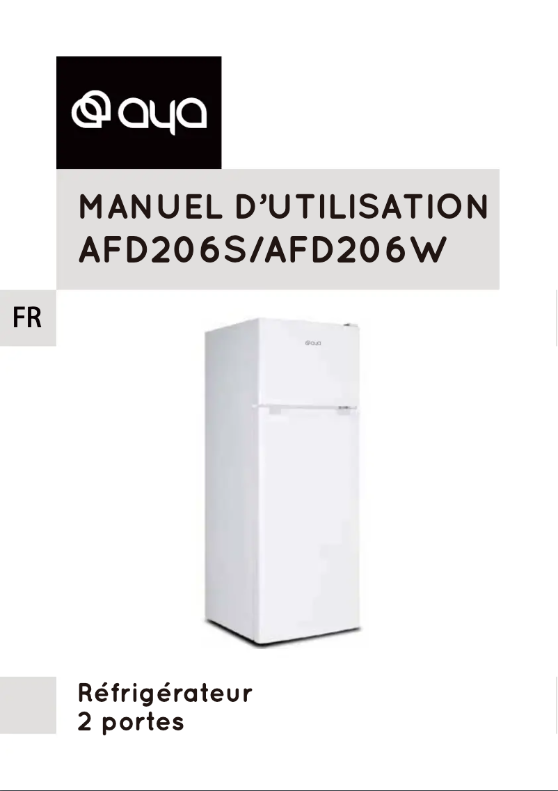 Page n°1 - Manuel utilisateur AYA AFD206W