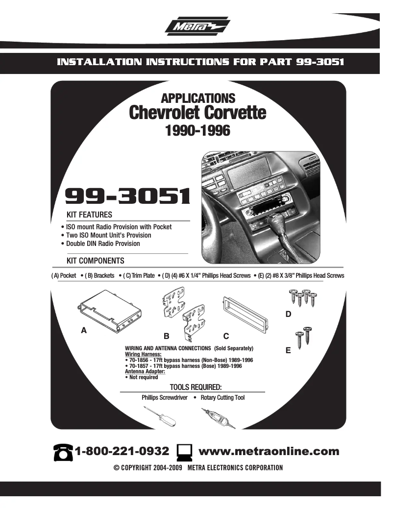 Page n°1 - Mode d'emploi Metra 99-3051