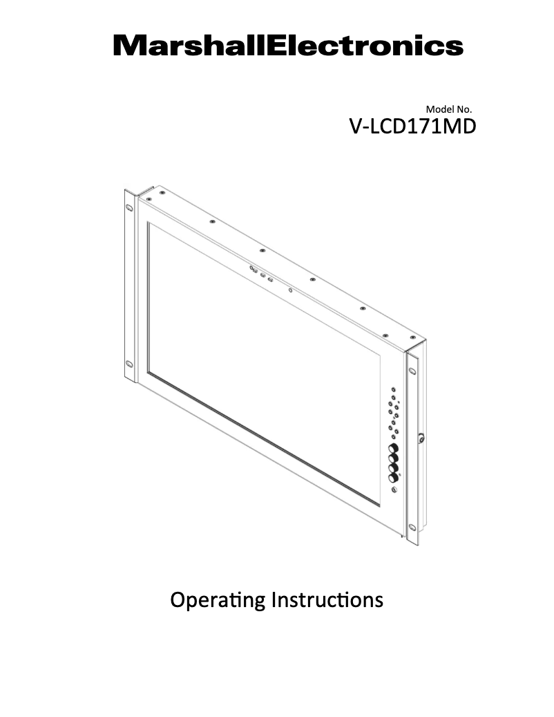 Image de la première page du manuel de l'appareil V-LCD171MD-3G