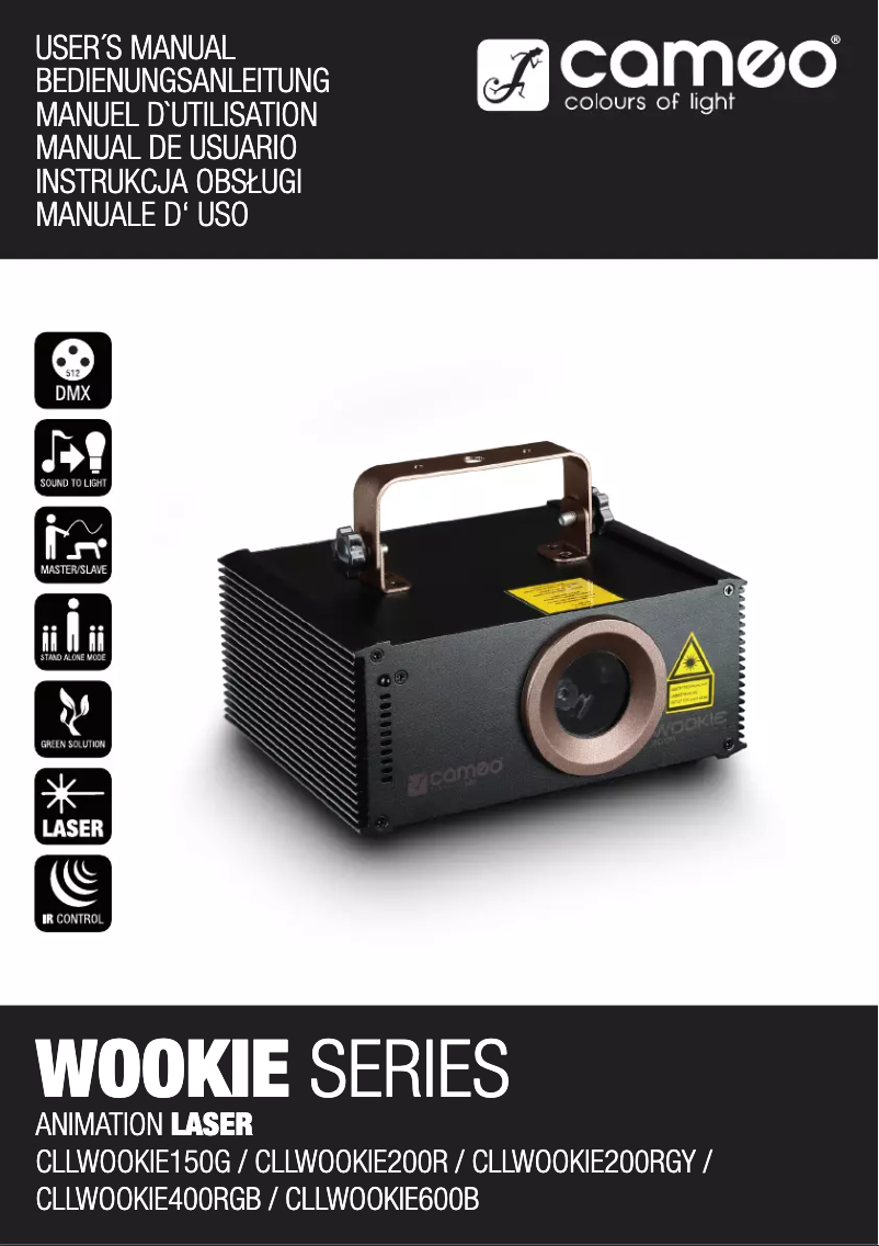 Página 1 del manual Manual de usuario Cameo Wookie 150 G