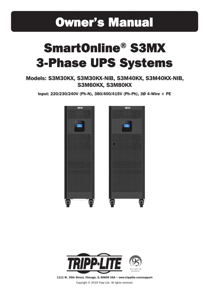 Página 1 del manual Manual de usuario Tripp Lite S3M30KX-NIB
