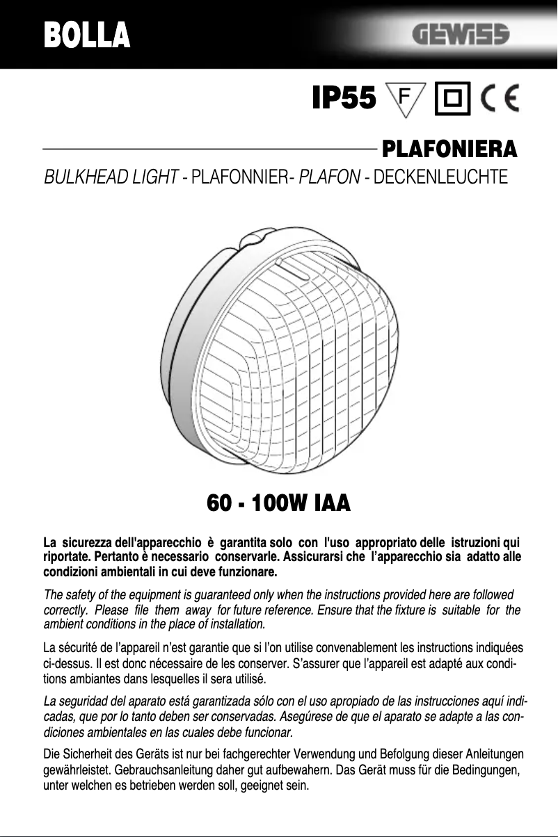 Page 1 de la notice Manuel utilisateur Gewiss GW80761