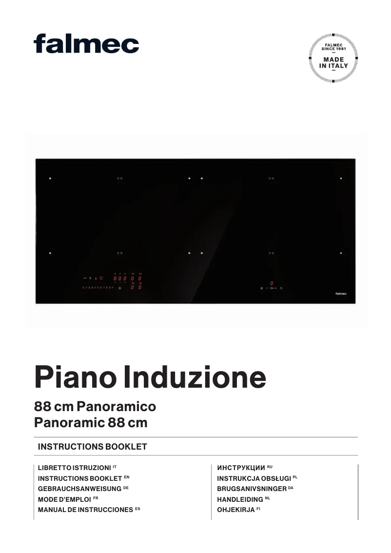 Page 1 de la notice Manuel utilisateur Falmec Induction Hob 88 cm