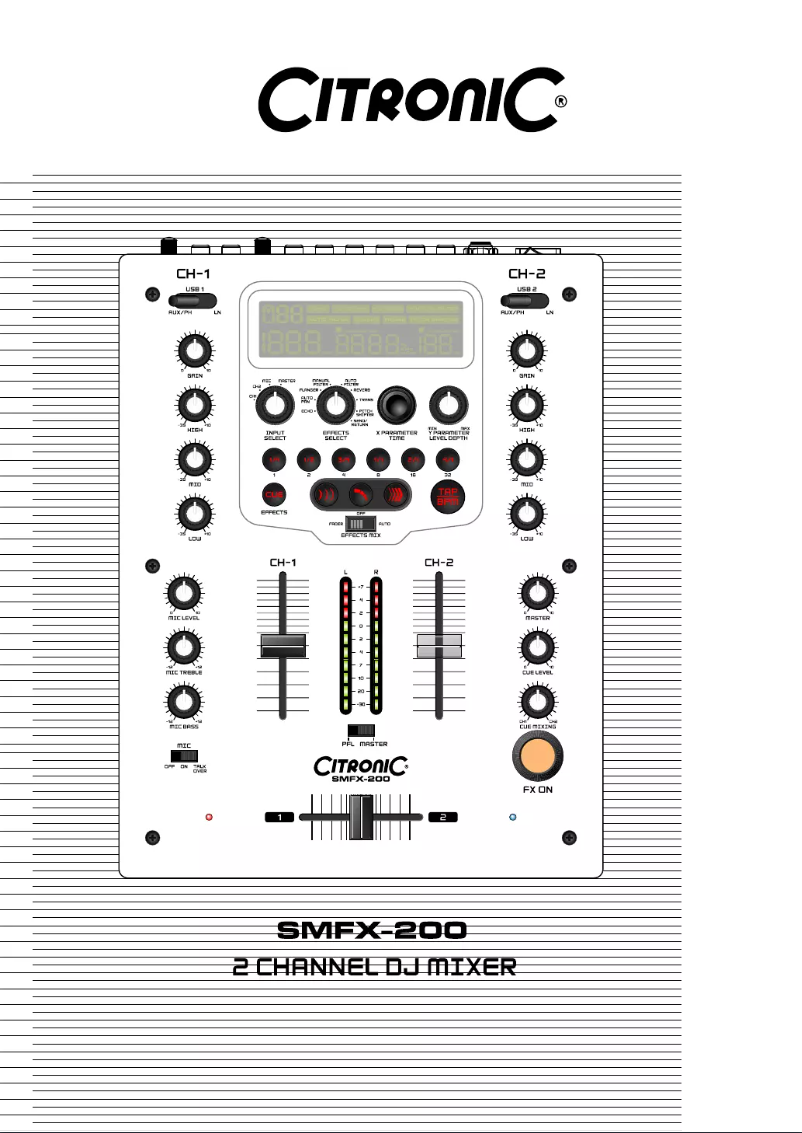 Image de la première page du manuel de l'appareil SMFX-200