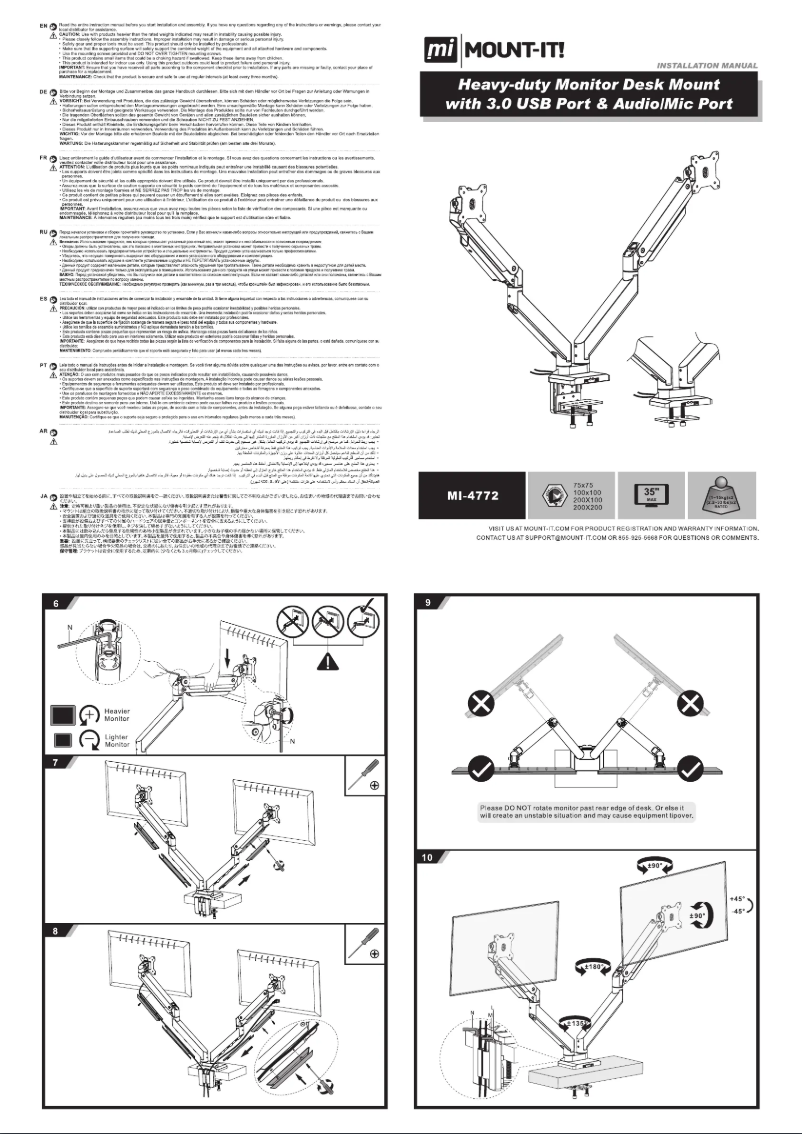 Página 1 del manual Manual de usuario Mount-It! MI-4772