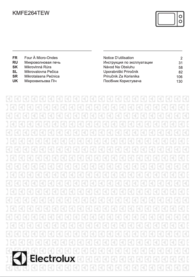 Page 1 de la notice Manuel utilisateur Electrolux KMFE264TEW