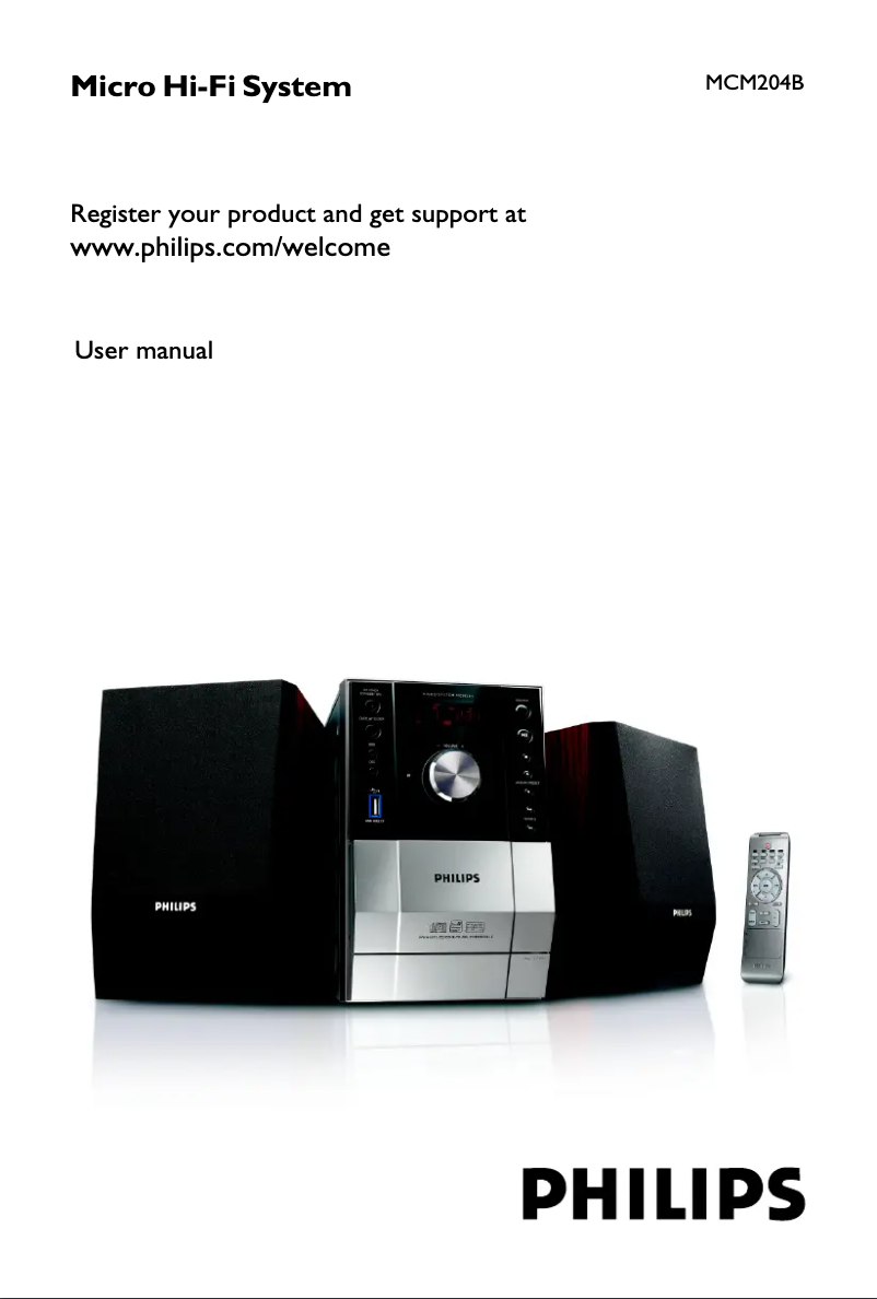 Page n°1 - Manuel utilisateur Philips MCM204B