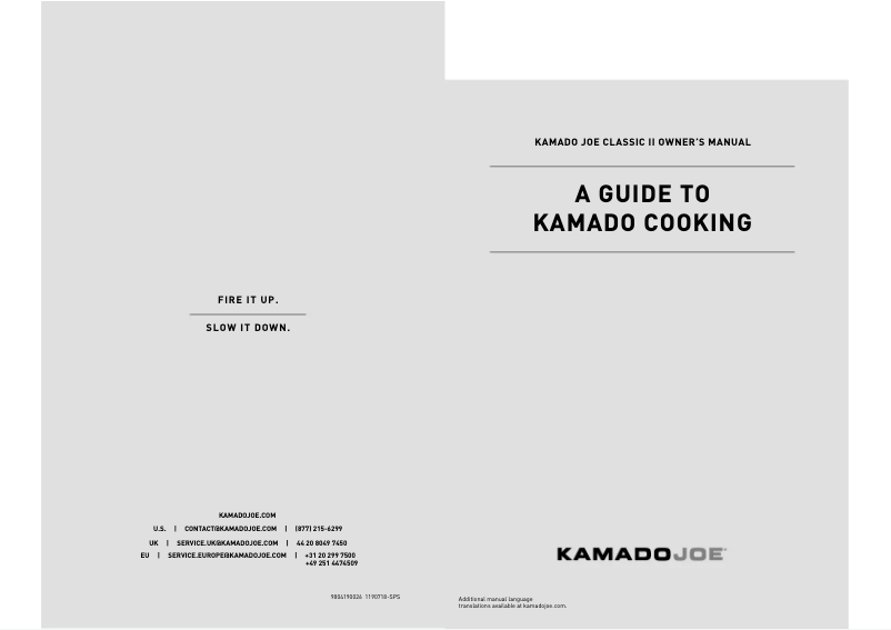 Page 1 de la notice Manuel utilisateur Kamado Joe Classic II
