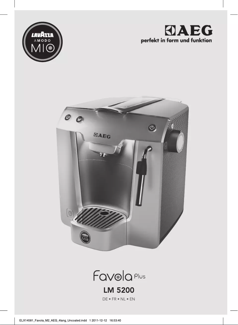 Page n°1 - Manuel utilisateur AEG LM5200BK
