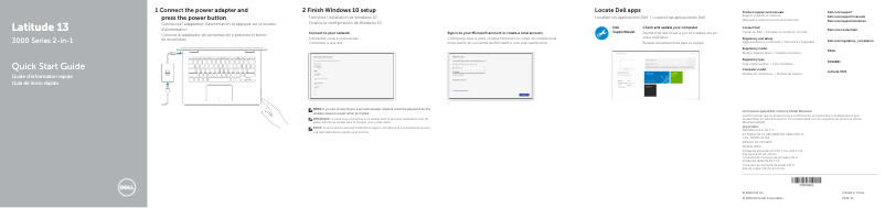 Page 1 de la notice Manuel utilisateur Dell Latitude 3379