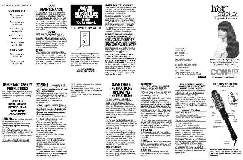 Image de la première page du manuel de l'appareil BC84GNR