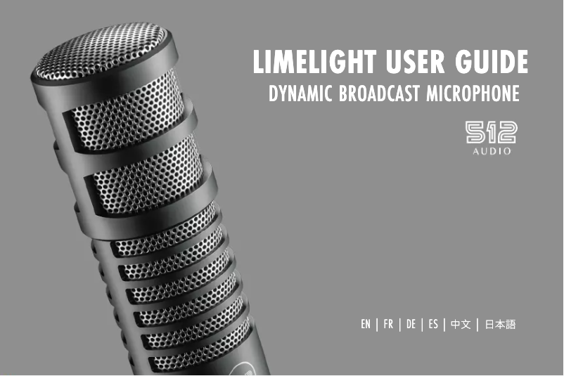 Page n°1 - Manuel utilisateur 512 Audio Limelight