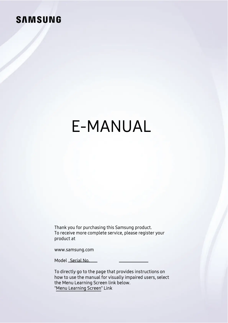 Image de la première page du manuel de l'appareil GQ65QN93C