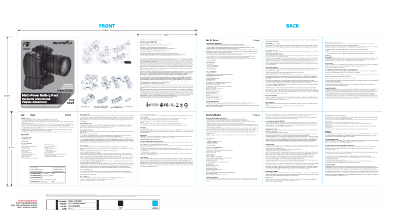 Page 1 de la notice Manuel utilisateur Digipower PGR-NKD11