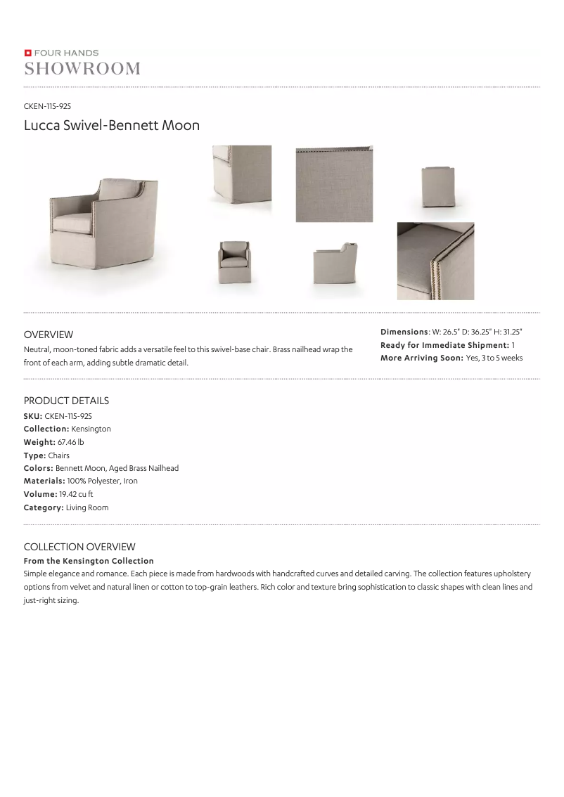 Page 1 de la notice Manuel utilisateur Four Hands CKEN-115-925