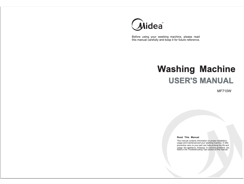 Image de la première page du manuel de l'appareil MF710W