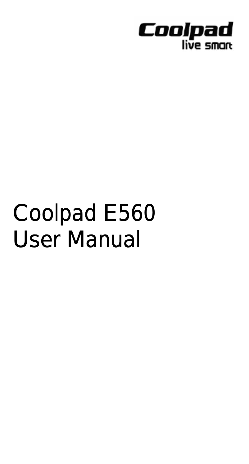 Page 1 de la notice Manuel utilisateur Coolpad E560