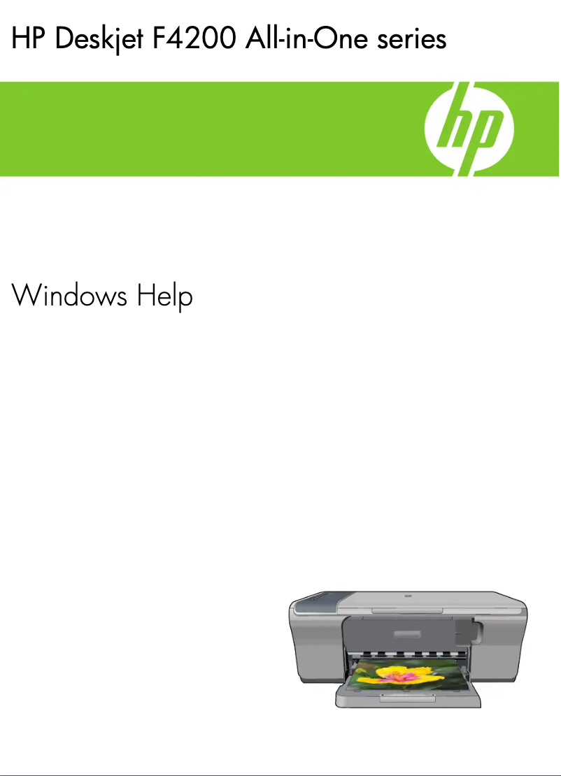 Image de la première page du manuel de l'appareil Deskjet F4200