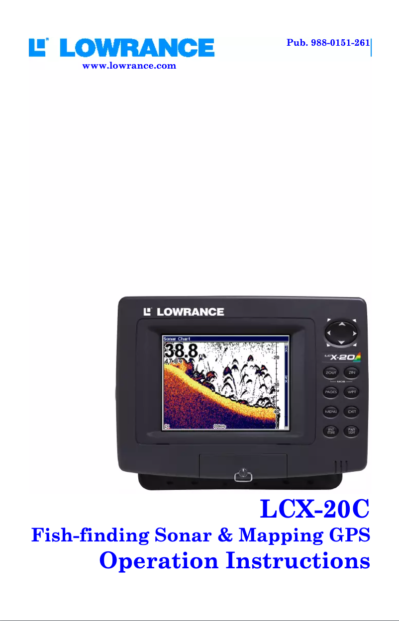 Page 1 de la notice Manuel utilisateur Lowrance LCX-20C