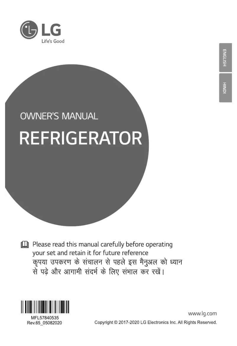 Page 1 de la notice Manuel utilisateur LG GL-T302RSPX