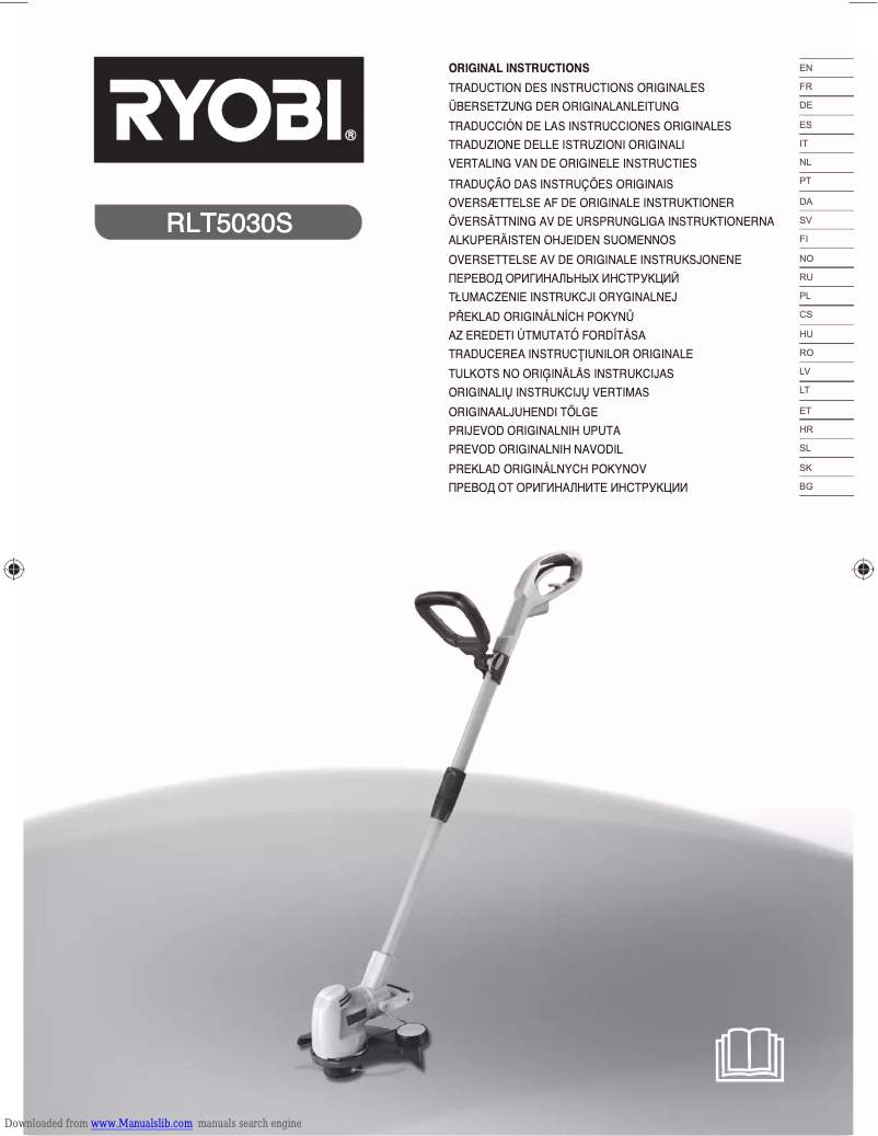 Page 1 de la notice Manuel utilisateur RYOBI RLT5030S