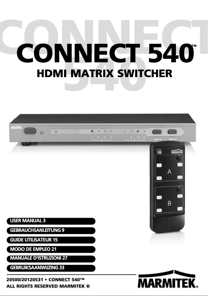 Página 1 del manual Manual de usuario Marmitek Connect 540